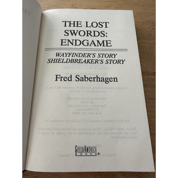 The Lost Swords Endgame, Fred Saberhagen, Tor Books, HB/DJ/ 1994 Novel VTG - Picture 12 of 12